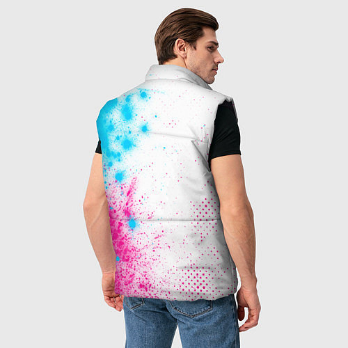 Мужской жилет GTA 6 neon gradient style по-вертикали / 3D-Черный – фото 4