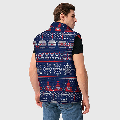 Мужской жилет New Years sweater / 3D-Красный – фото 4