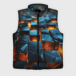 Мужской жилет Темные плитки в лаве, цвет: 3D-светло-серый