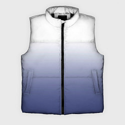 Мужской жилет Туманный градиент бело-синий, цвет: 3D-черный