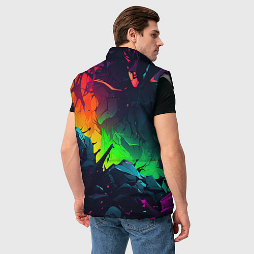 Мужской жилет Яркие пятна абстракции / 3D-Светло-серый – фото 4