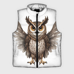 Мужской жилет Совушка с крыльями, цвет: 3D-светло-серый