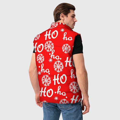 Мужской жилет Падающие снежинки / 3D-Черный – фото 4