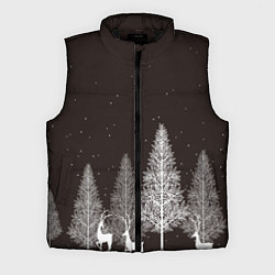 Мужской жилет Олени в лесу, цвет: 3D-черный