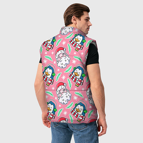 Мужской жилет Персонажи новогодние / 3D-Светло-серый – фото 4