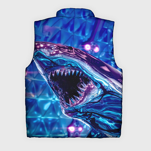 Мужской жилет Фиолетовая акула / 3D-Светло-серый – фото 2