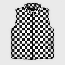 Мужской жилет Шахматное поле чёрно-белый, цвет: 3D-черный