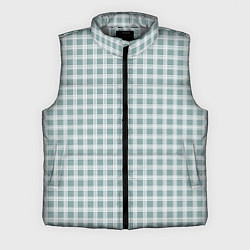 Мужской жилет Серо-зелёный клетчатый