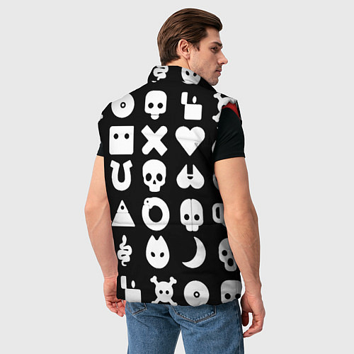 Мужской жилет Любовь смерть и роботы паттерн / 3D-Красный – фото 4