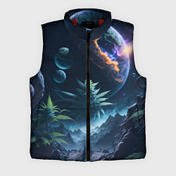Мужской жилет Вид на землю с другой планеты, цвет: 3D-красный