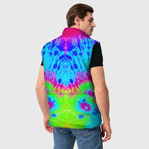 Мужской жилет Tie-Dye abstraction / 3D-Черный – фото 4
