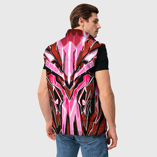 Мужской жилет Розовый кибер доспех / 3D-Черный – фото 4