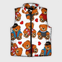 Мужской жилет Мишки с сердцами - персонажи из Слово пацана, цвет: 3D-черный