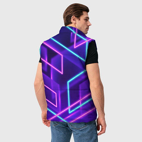 Мужской жилет Neon Geometric / 3D-Черный – фото 4