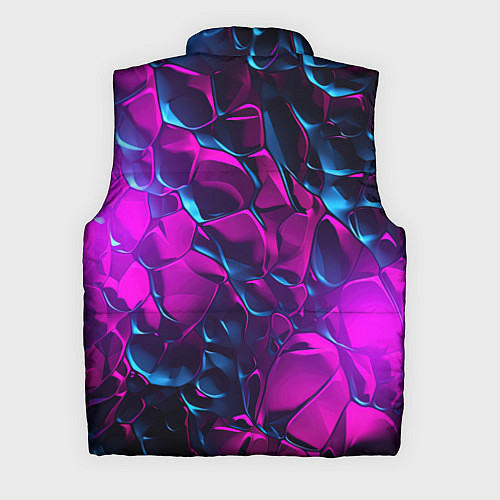 Мужской жилет Кислотная яркая абстракция в камуфляжном стиле фио / 3D-Светло-серый – фото 2