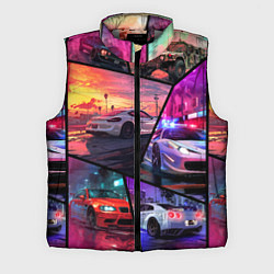 Мужской жилет GTA style cars, цвет: 3D-светло-серый