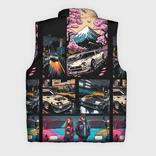 Мужской жилет Japanese jdm art / 3D-Светло-серый – фото 2