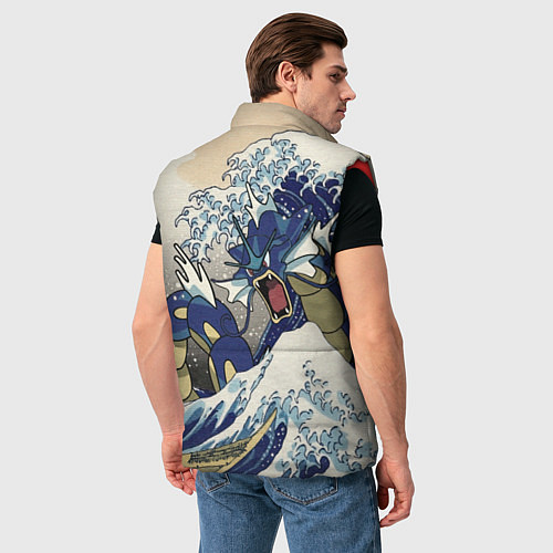 Мужской жилет Kanagawa wave - Gyarados / 3D-Красный – фото 4