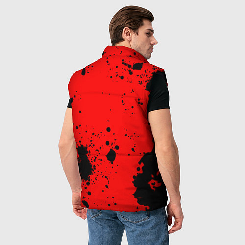 Мужской жилет BMW краски текстура красный / 3D-Черный – фото 4
