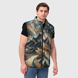 Мужской жилет Золотые горы, цвет: 3D-черный — фото 2