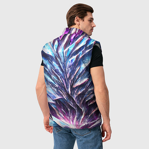 Мужской жилет Синий драгоценный камень / 3D-Светло-серый – фото 4