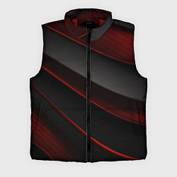Мужской жилет Красная абстракция с черными линиями