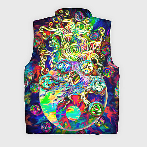 Мужской жилет Знаковые пузырьки / 3D-Светло-серый – фото 2