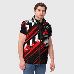 Мужской жилет Mitsubishi - sport style, цвет: 3D-красный — фото 2