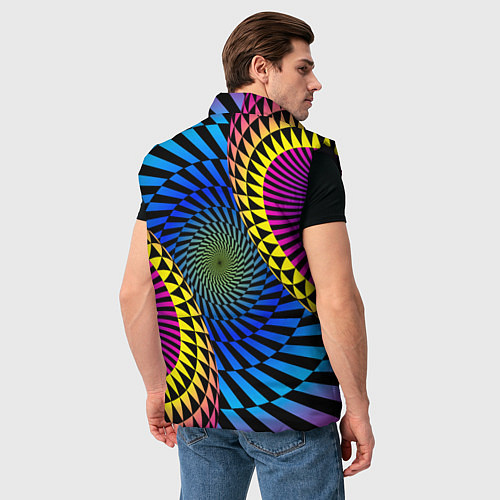 Мужской жилет Абстрактный узор / 3D-Черный – фото 4