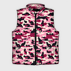 Мужской жилет Камуфляжные розовые котики, цвет: 3D-светло-серый