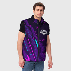 Мужской жилет Warframe neon gaming, цвет: 3D-черный — фото 2