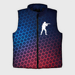 Мужской жилет Counter Strike неоновые соты, цвет: 3D-черный