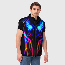 Мужской жилет Неоновый киберкостюм, цвет: 3D-черный — фото 2