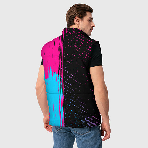 Мужской жилет Barcelona - neon gradient по-вертикали / 3D-Черный – фото 4