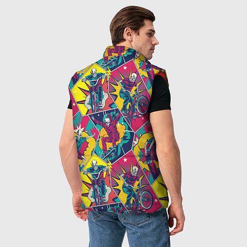 Мужской жилет Езда на велосипеде BMX и скейтборде / 3D-Красный – фото 4