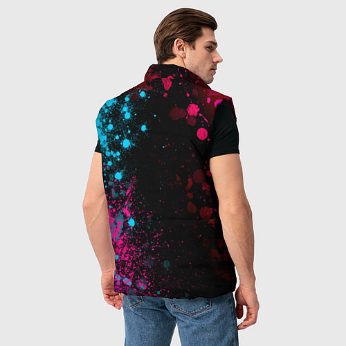 Мужской жилет Atletico Madrid - neon gradient по-вертикали / 3D-Черный – фото 4