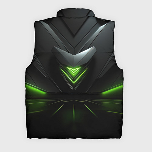 Мужской жилет Яркая зеленая абстрактная конструкция в стиле nvid / 3D-Светло-серый – фото 2