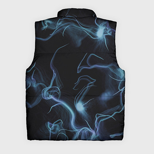 Мужской жилет Синие неоновые молнии / 3D-Светло-серый – фото 2