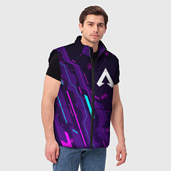 Мужской жилет Apex Legends neon gaming, цвет: 3D-черный — фото 2