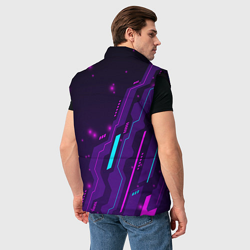 Мужской жилет Apex Legends neon gaming / 3D-Черный – фото 4