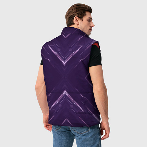 Мужской жилет Космические треугольники икс / 3D-Красный – фото 4