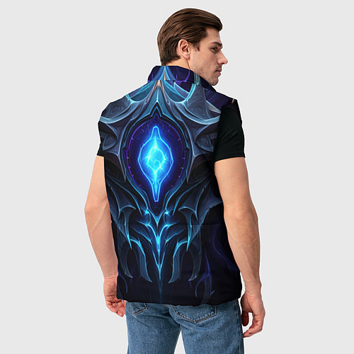 Мужской жилет Магическая синяя абстракция / 3D-Черный – фото 4