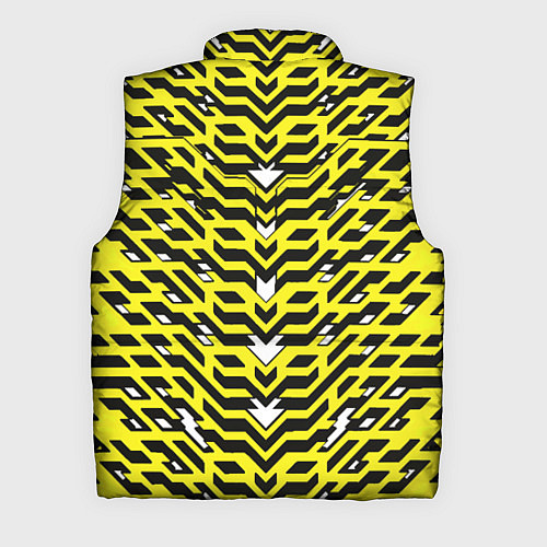 Мужской жилет Агрессивный жёлтый паттерн / 3D-Светло-серый – фото 2