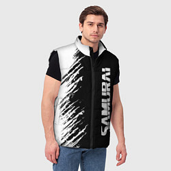 Мужской жилет Самурай штрихи - киберпанк 2077, цвет: 3D-черный — фото 2