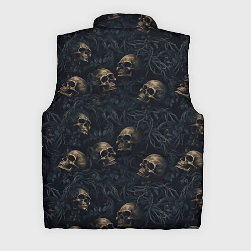 Мужской жилет Черепа в кустах / 3D-Светло-серый – фото 2