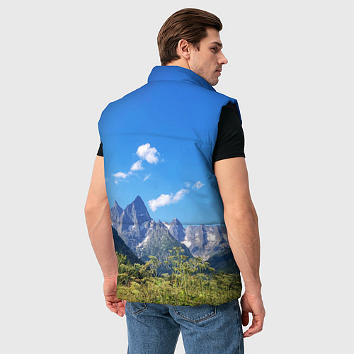 Мужской жилет Горы России с флагом / 3D-Черный – фото 4