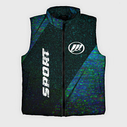 Мужской жилет Lifan sport glitch blue, цвет: 3D-черный
