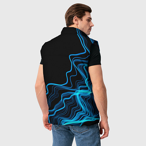 Мужской жилет Depeche Mode sound wave / 3D-Черный – фото 4
