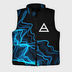 Мужской жилет Thirty Seconds to Mars sound wave, цвет: 3D-черный