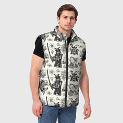 Мужской жилет Старинные японские элементы, цвет: 3D-черный — фото 2